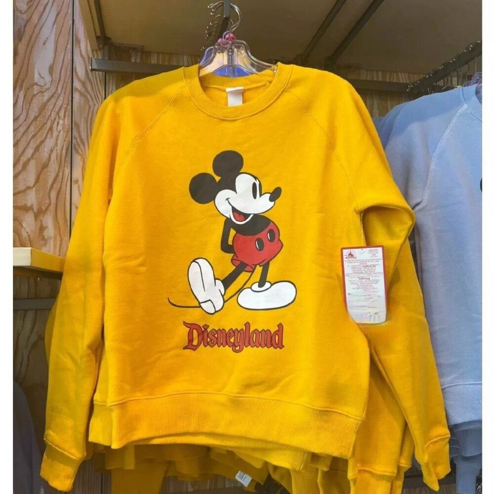 Disney Yellow Crewneck Sweater with Mickey Mouse